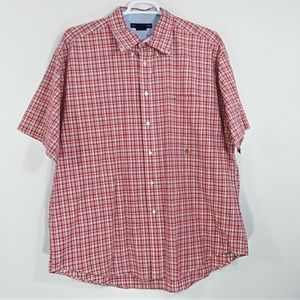 Tommy Hilfiger XXL Red Plaid Button Down Shirt Men
